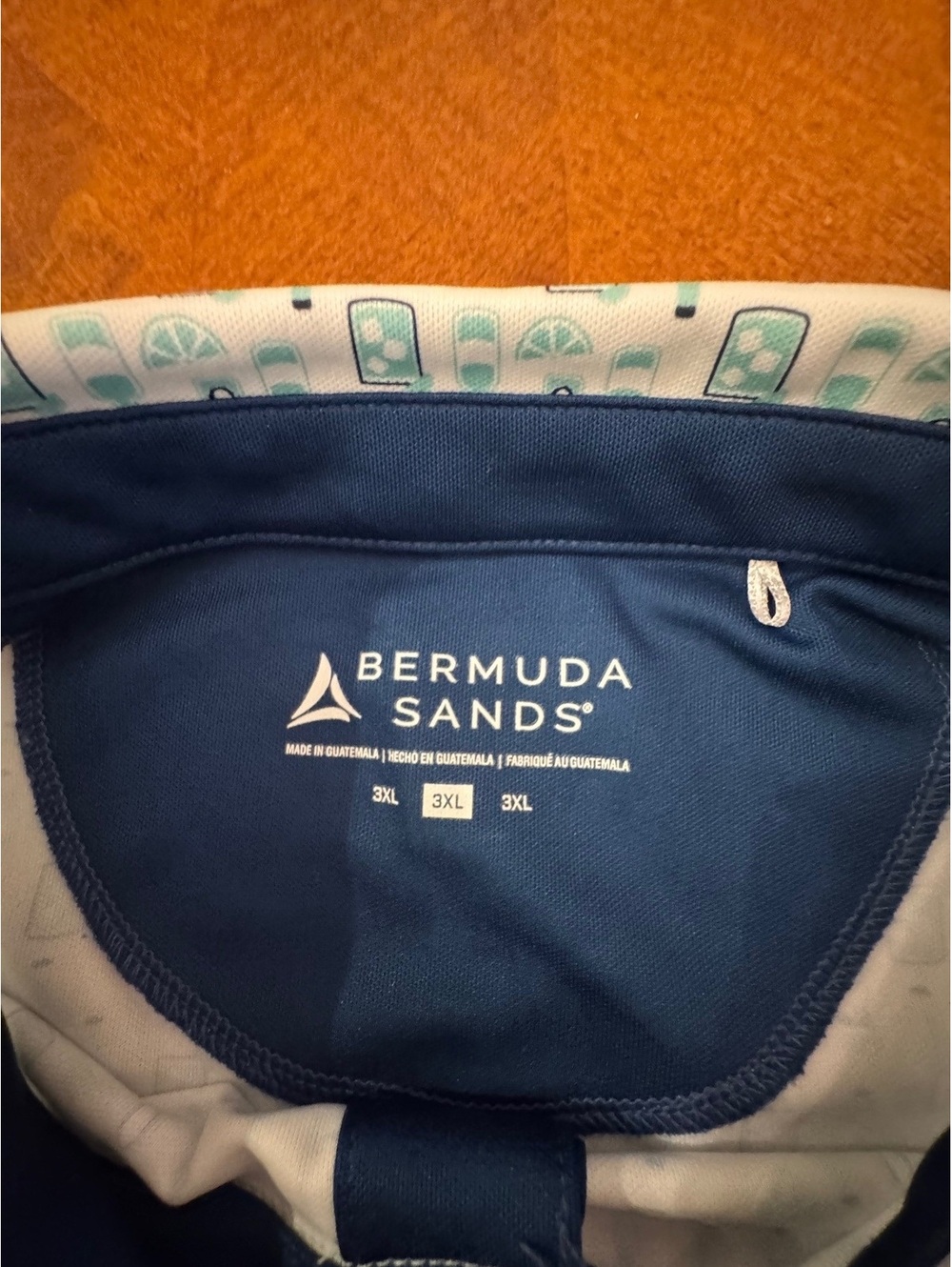 Bermuda Sands Men's XXXL Polo Shirt with Drink Pattern 653 - Picture 3 of 5